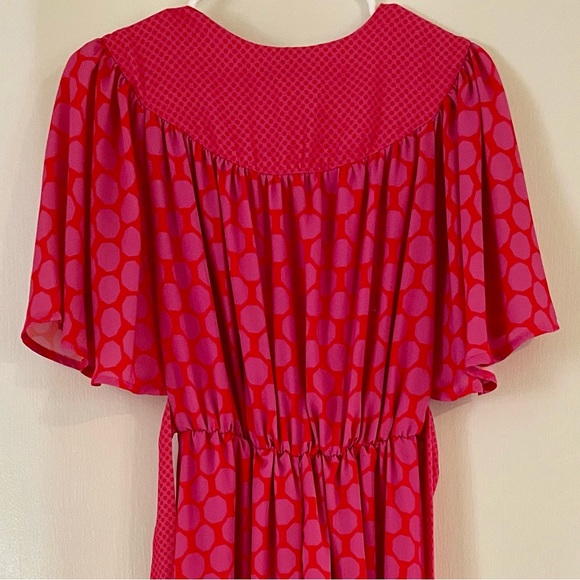 ASOS Twisted Wunder Under Ruched Waist Maxi Dress Pink Red Valentine US 2 NWOT - Picture 5 of 5